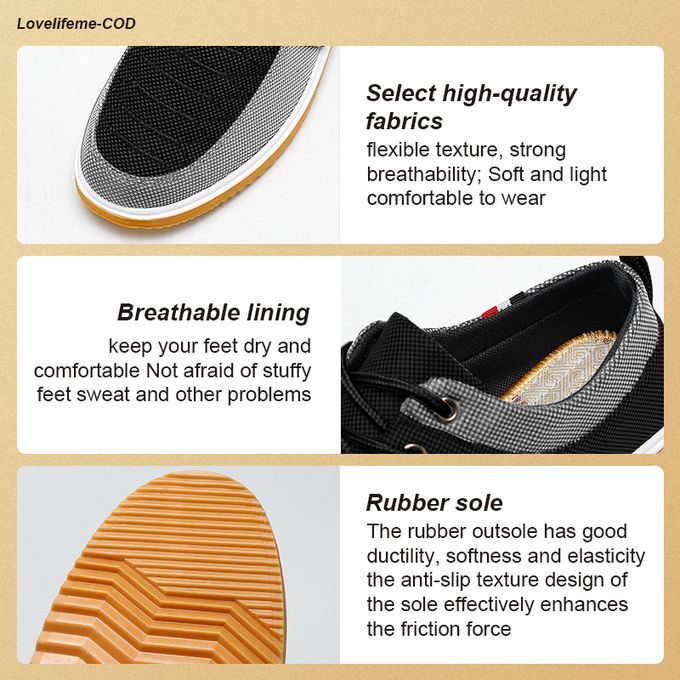 Classic Black Canvas Sneakers - Comfortable, Breathable & Versatile - Image 5