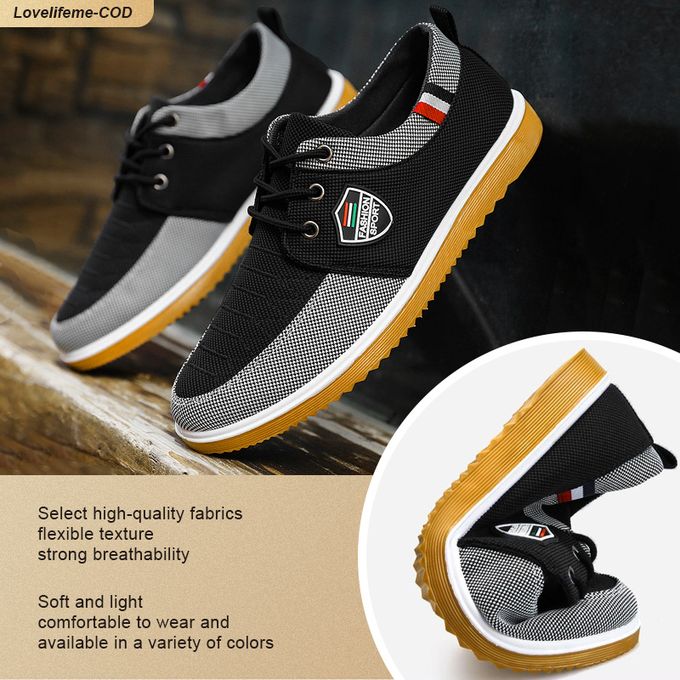 Classic Black Canvas Sneakers - Comfortable, Breathable & Versatile - Image 6