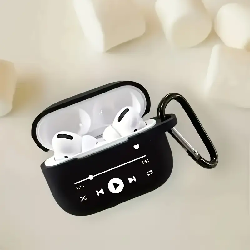 Black Music Protective Case for AirPods 4th Gen - Image 6