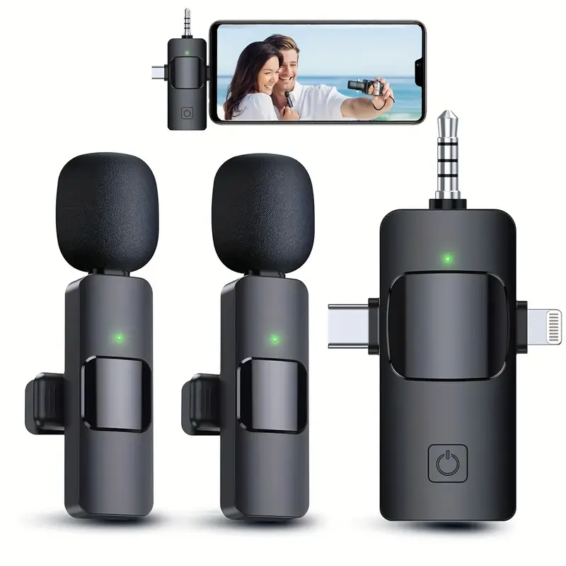 3-in-1 Wireless Lavalier Microphone System