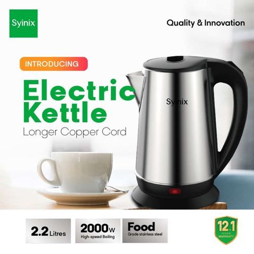 Syinix 2.2L Electric Kettle - Silver SKE22U1