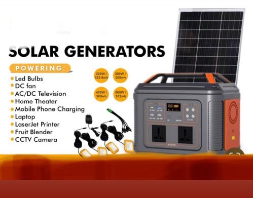 Solar Generator 300W with Modified Sine Wave Inverter – Power Kit for LED Light, DC Fan, TV, Home Theater, Mobile, Laptop, Printer, Blender, CCTV, and More