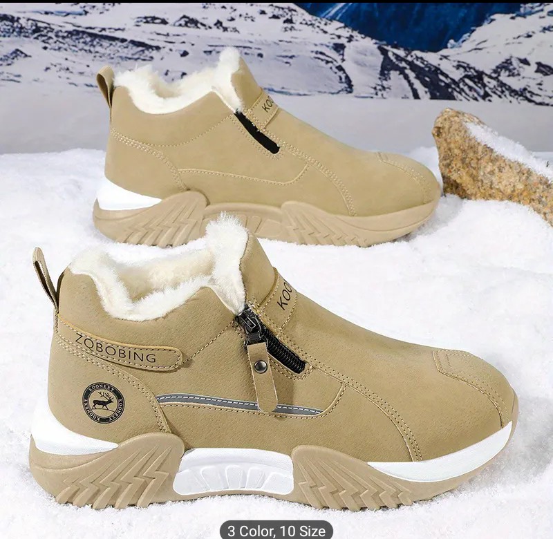 Men's Winter Snow Boat Short Upper Slip on Cold Weather Boat with PVC