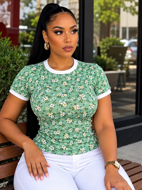 Gorgeous Black Floral Ribbed Top — 5 Ways to Style This Chic Summer Must-Have