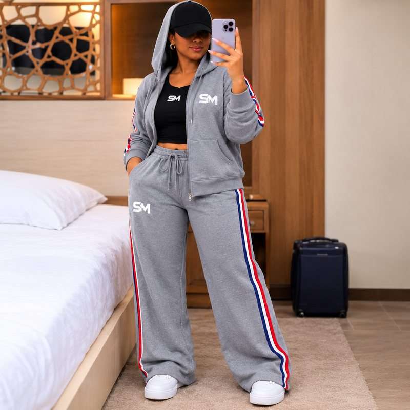 ShopMitch SM Unisex Tracksuit Set with Matching Hoodie and Trousers for Casual Wear