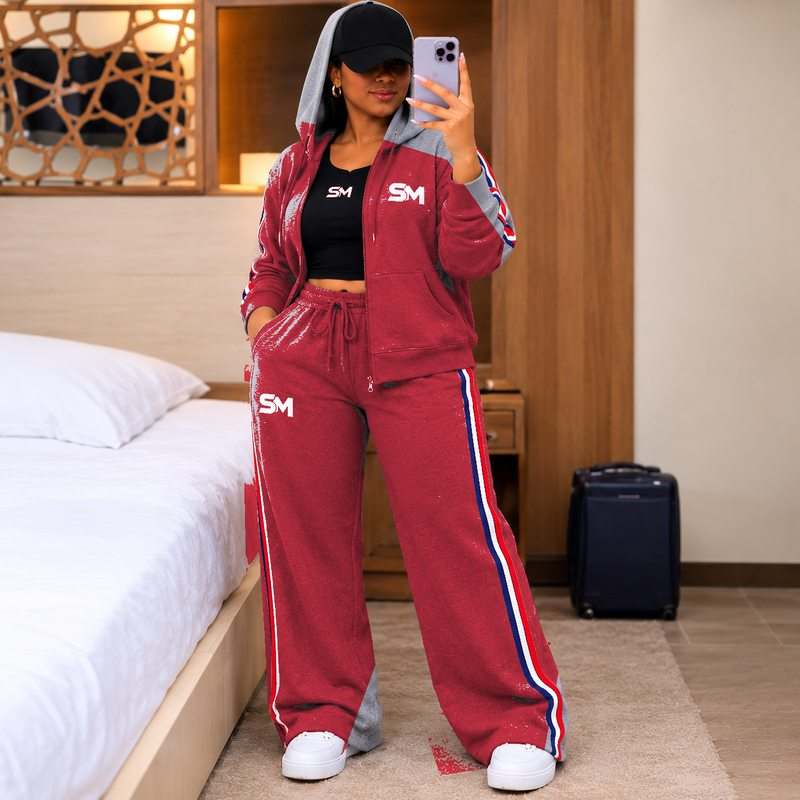 ShopMitch SM Unisex Tracksuit Set with Matching Hoodie and Trousers for Casual WearSM Unisex Hoodie and Track Pants Set